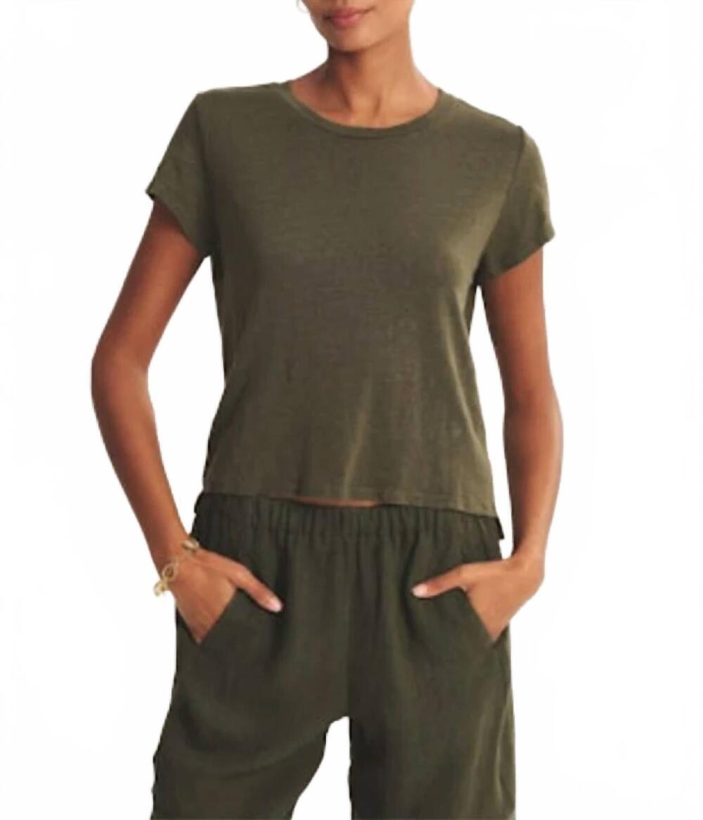 NEW VELVET BY GRAHAM & SPENCER casey tee in marsh